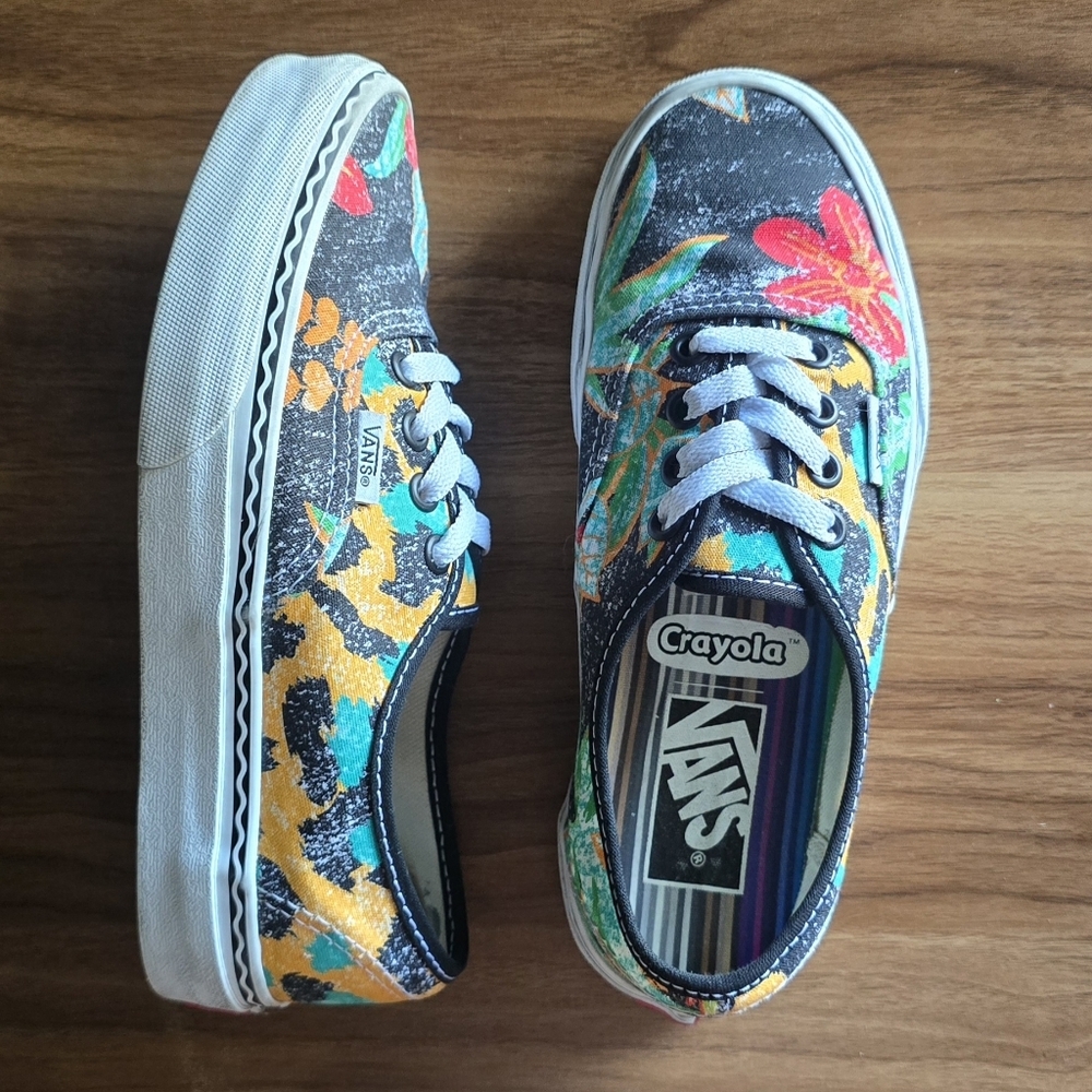 Vans x Crayola Authentic Skate Shoes "Van Doren inspired" Womens Size 5